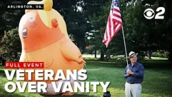 'Veterans over vanity': Senator, protesters, veterans come together to protest Trump's Arc proposal