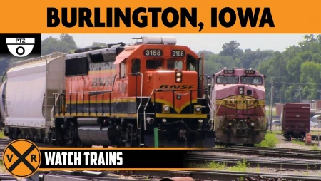 Burlington, Iowa - BNSF Train Camera at Mississippi River