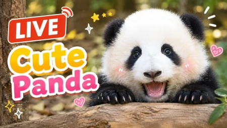 Giant Panda Cam – Relaxing Live View of Cute Pandas